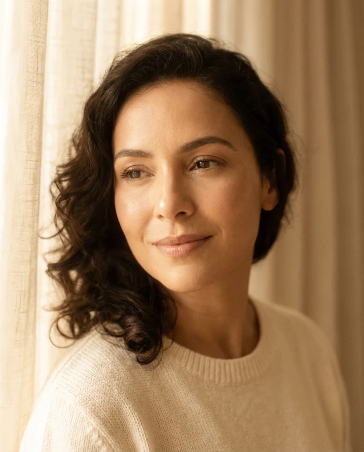 Olhar descansado e expressão natural — suavização de linhas